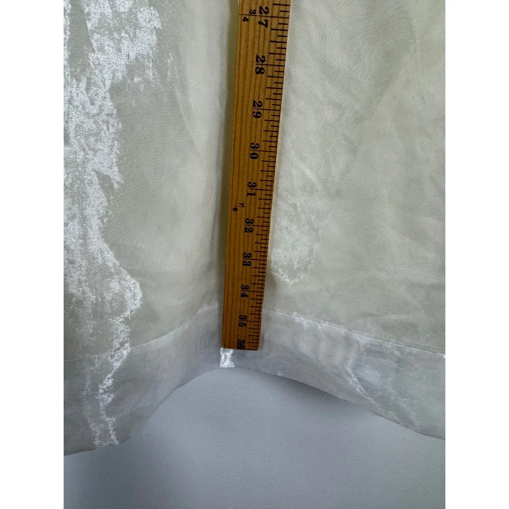 Vintage Jessica McClintock Girl 12 Dress Ivory Organza Embroidered Portrait Sash